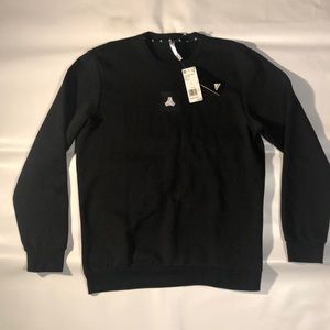 Adidas tan set crew black crewneck